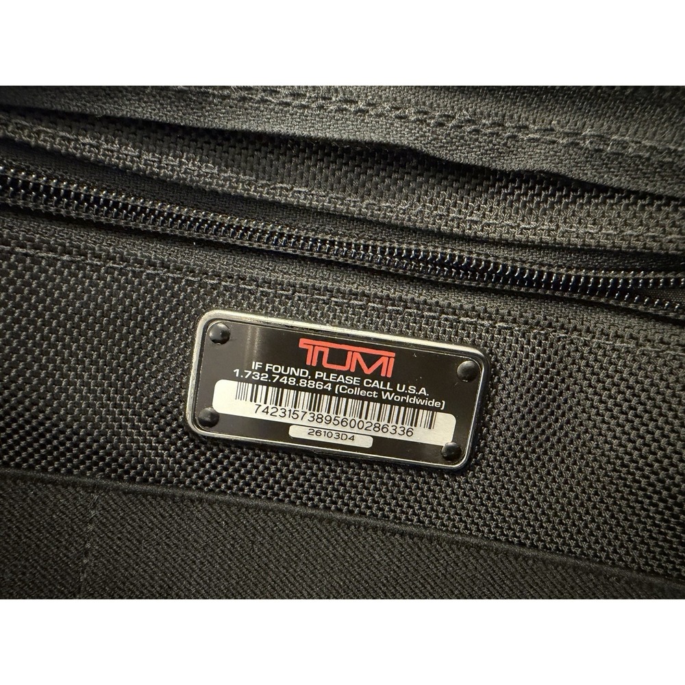 TUMI Alpha 26103D4 Black Nylon Deluxe Expandable Wheeled Rolling Briefcase - Picture 12 of 16